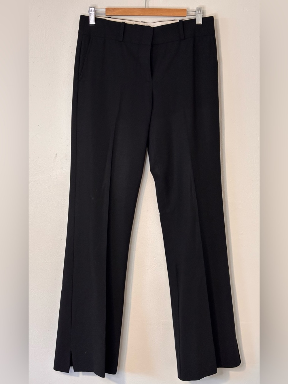 BCBGMaxAzria Classic Wool Blend Black Trouser Pants Size 4